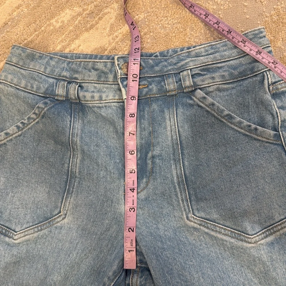 Frame Double Button Pocket Mid Rise Flare Jean Size 29 Caye Wash Retro EUC - Picture 10 of 12